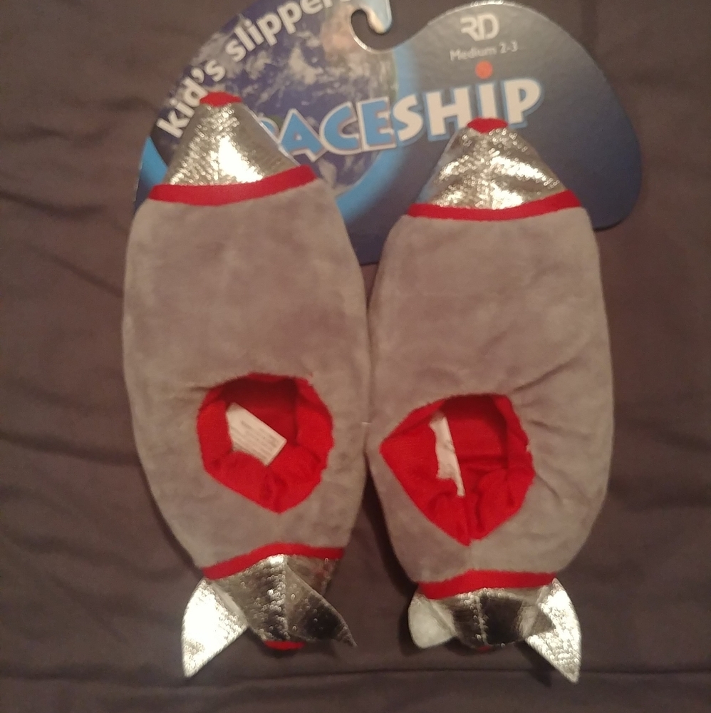 Kids Spaceship slippers